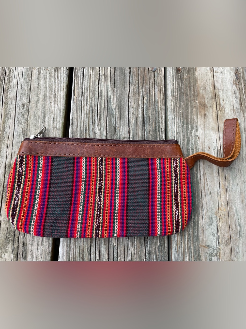 Nena & Co. Striped Woven Clutch -